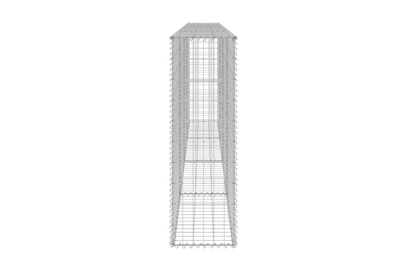 Gabion med dekker galvanisert stål 300x30x100 cm - Silver - Hus & oppussing - Innsynsbeskyttelse & innhegning - Mur