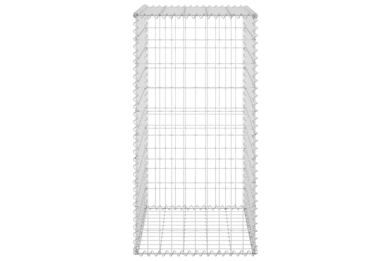 Gabion med dekker galvanisert stål 60x50x100 cm - Silver - Hus & oppussing - Innsynsbeskyttelse & innhegning - Mur