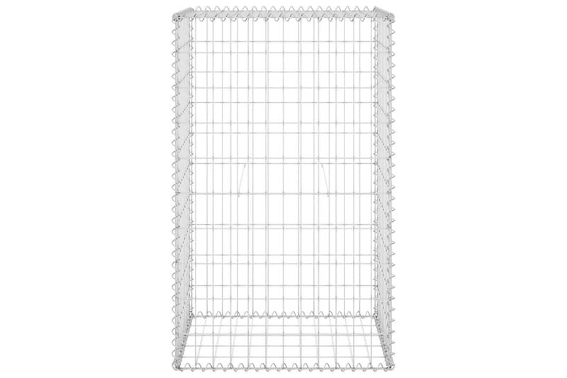Gabion med dekker galvanisert stål 60x50x100 cm - Silver - Hus & oppussing - Innsynsbeskyttelse & innhegning - Mur