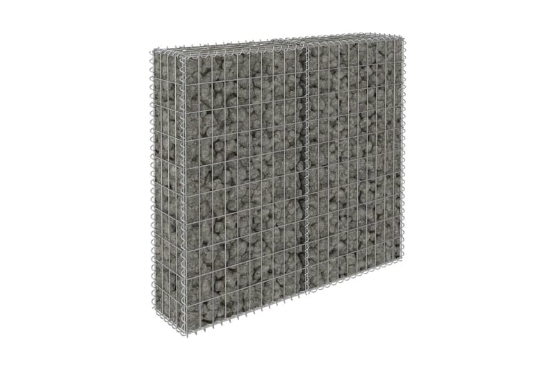 Gabion med deksler galvanisert stål 100x20x100 cm - Gabion