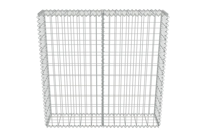 Gabion med deksler galvanisert stål 100x20x100 cm - Hus & oppussing - Innsynsbeskyttelse & innhegning - Mur