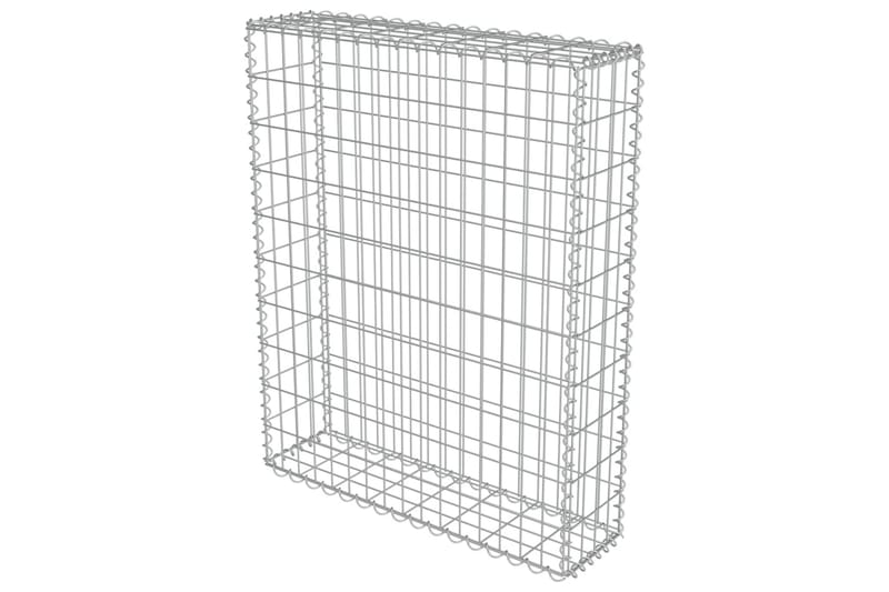Gabion med deksler galvanisert stål 80x20x100 cm - Hus & oppussing - Innsynsbeskyttelse & innhegning - Mur
