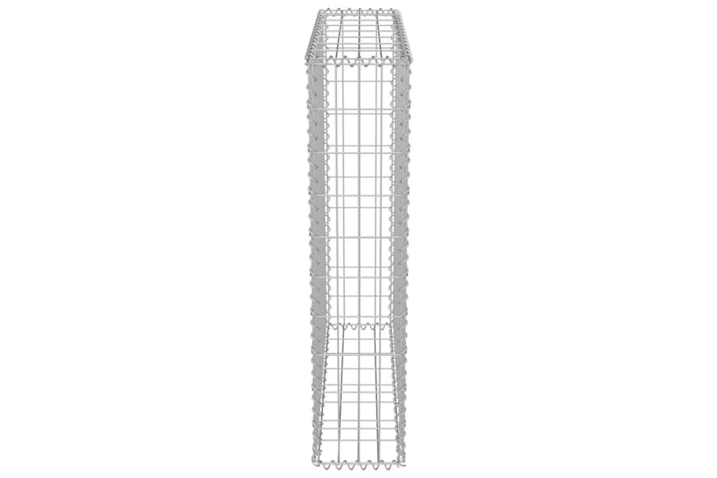 Gabion med deksler galvanisert stål 80x20x100 cm - Hus & oppussing - Innsynsbeskyttelse & innhegning - Mur