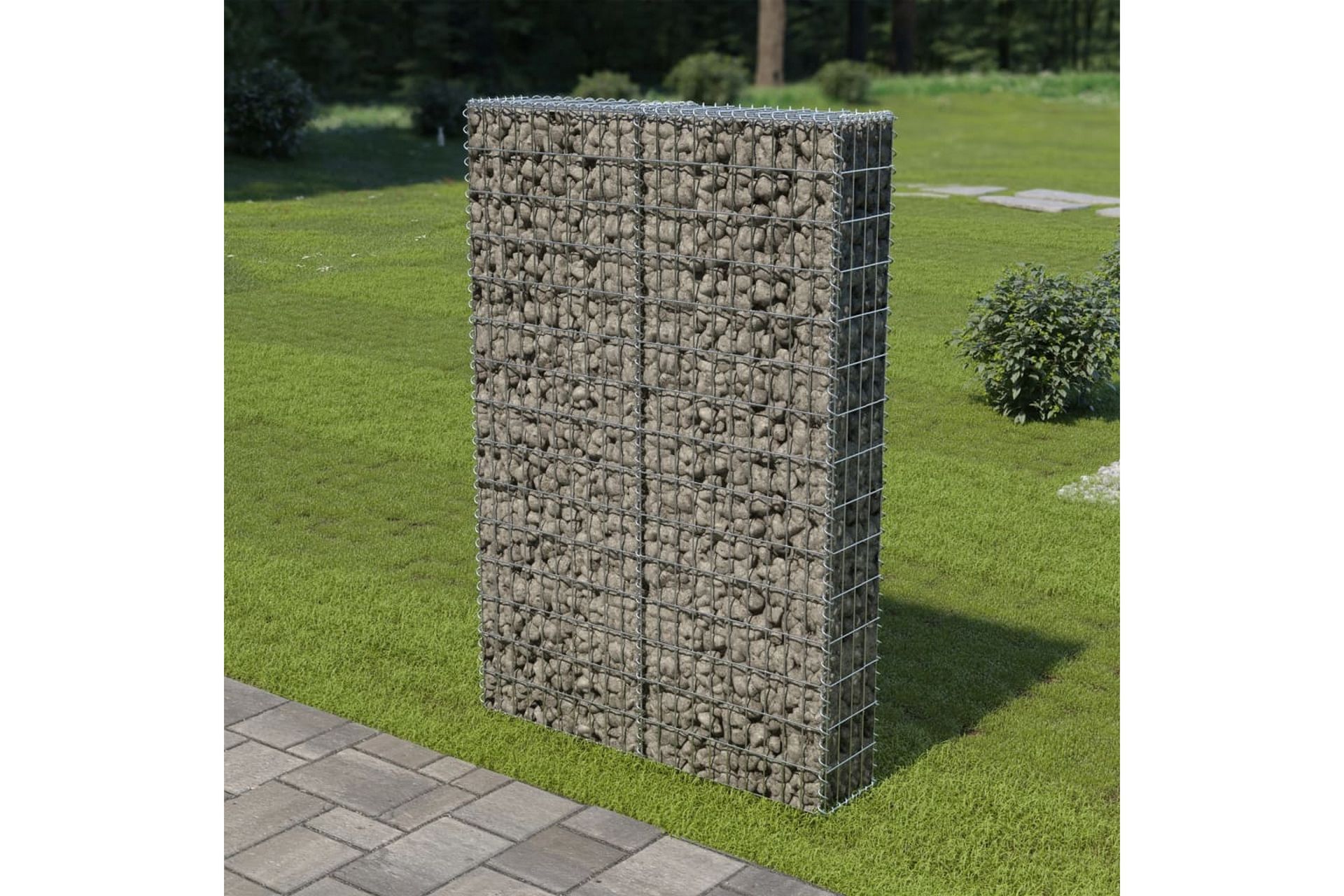 Gabion med topp- og bunndekke galvanisert stål 100x20x150 cm - Hus & oppussing - Innsynsbeskyttelse & innhegning - Mur