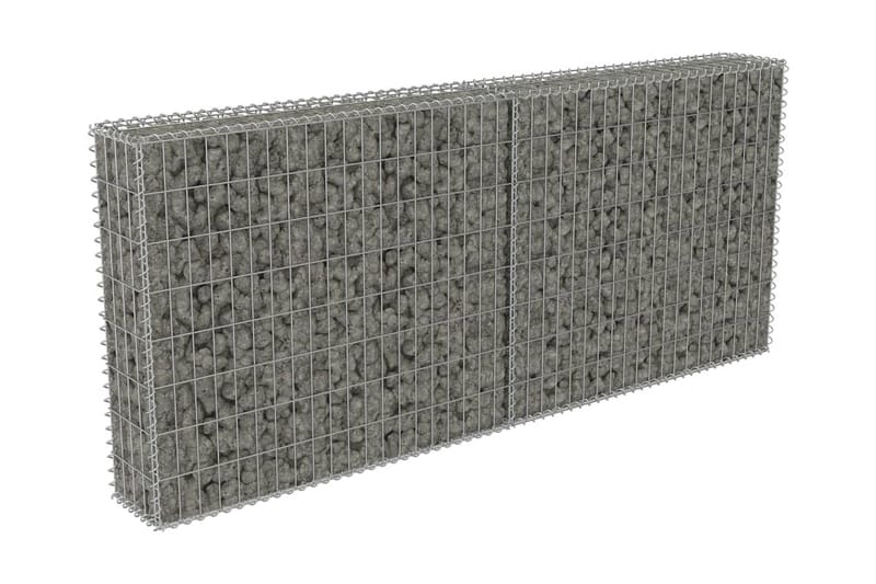 Gabion med topp- og bunndekke galvanisert stål 200x20x85 cm - Hus & oppussing - Innsynsbeskyttelse & innhegning - Mur