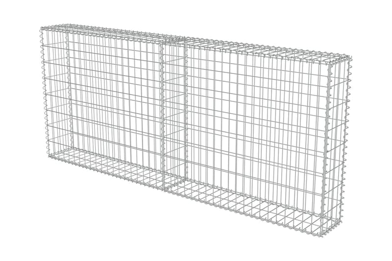 Gabion med topp- og bunndekke galvanisert stål 200x20x85 cm - Hus & oppussing - Innsynsbeskyttelse & innhegning - Mur