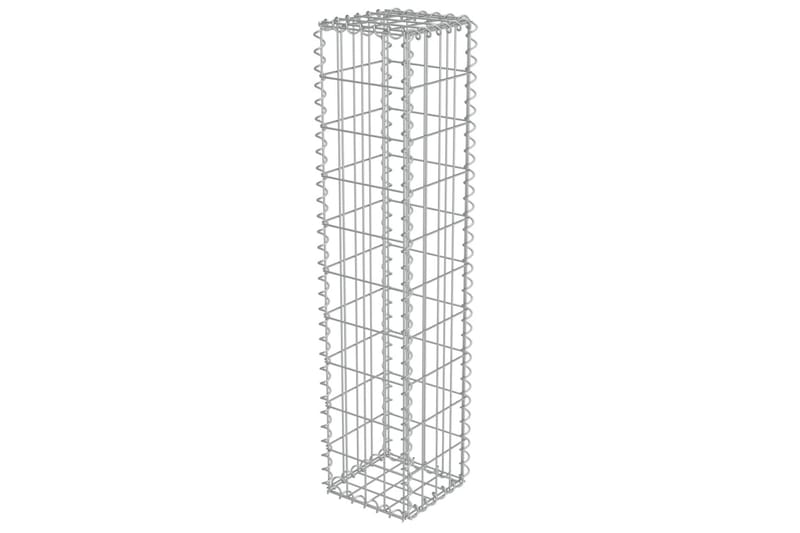 Gabion med topp- og bunndekke galvanisert stål 20x20x100 cm - Hus & oppussing - Innsynsbeskyttelse & innhegning - Mur