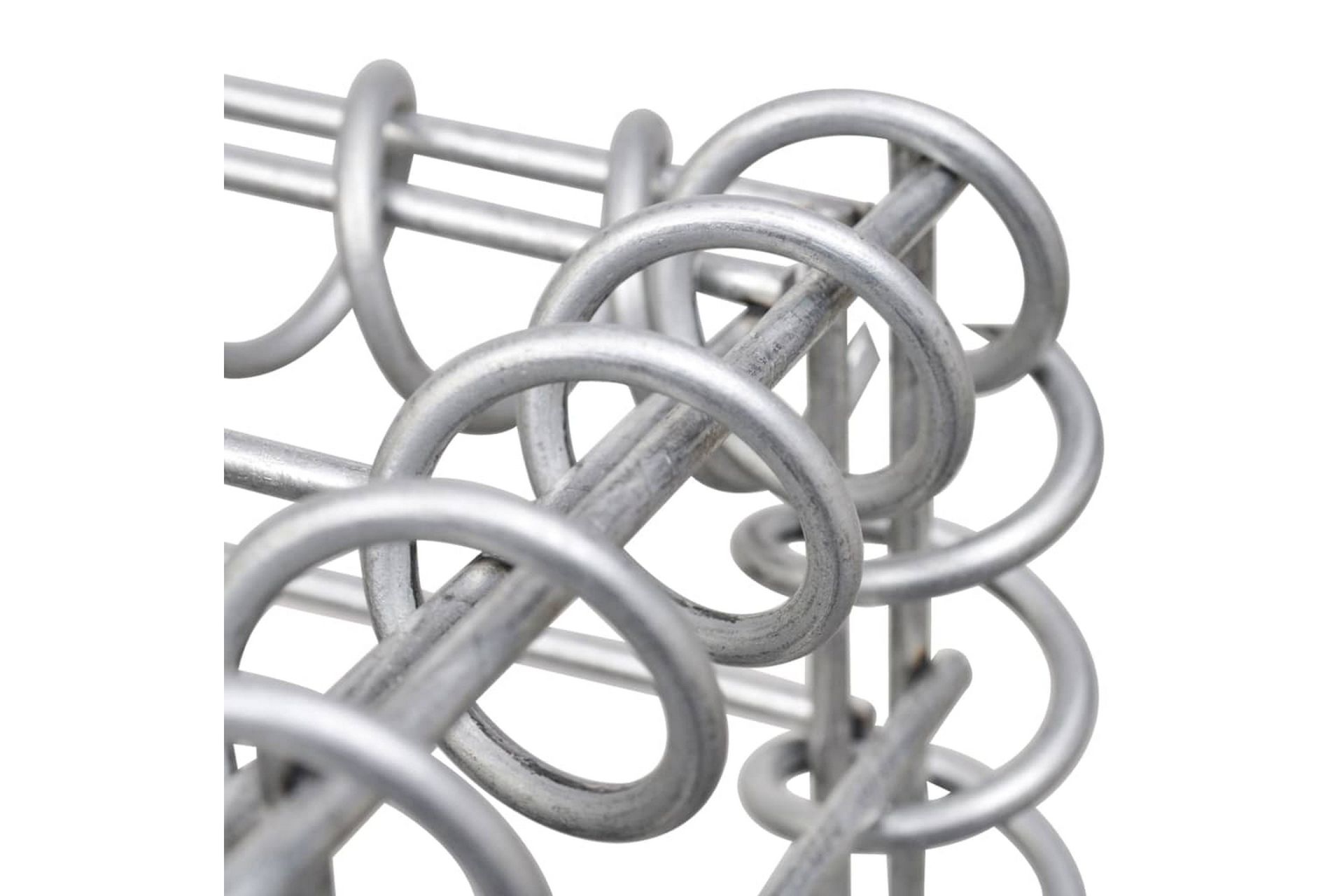 Gabion med topp- og bunndekke galvanisert stål 300x30x50 cm - Silver - Hus & oppussing - Innsynsbeskyttelse & innhegning - Mur