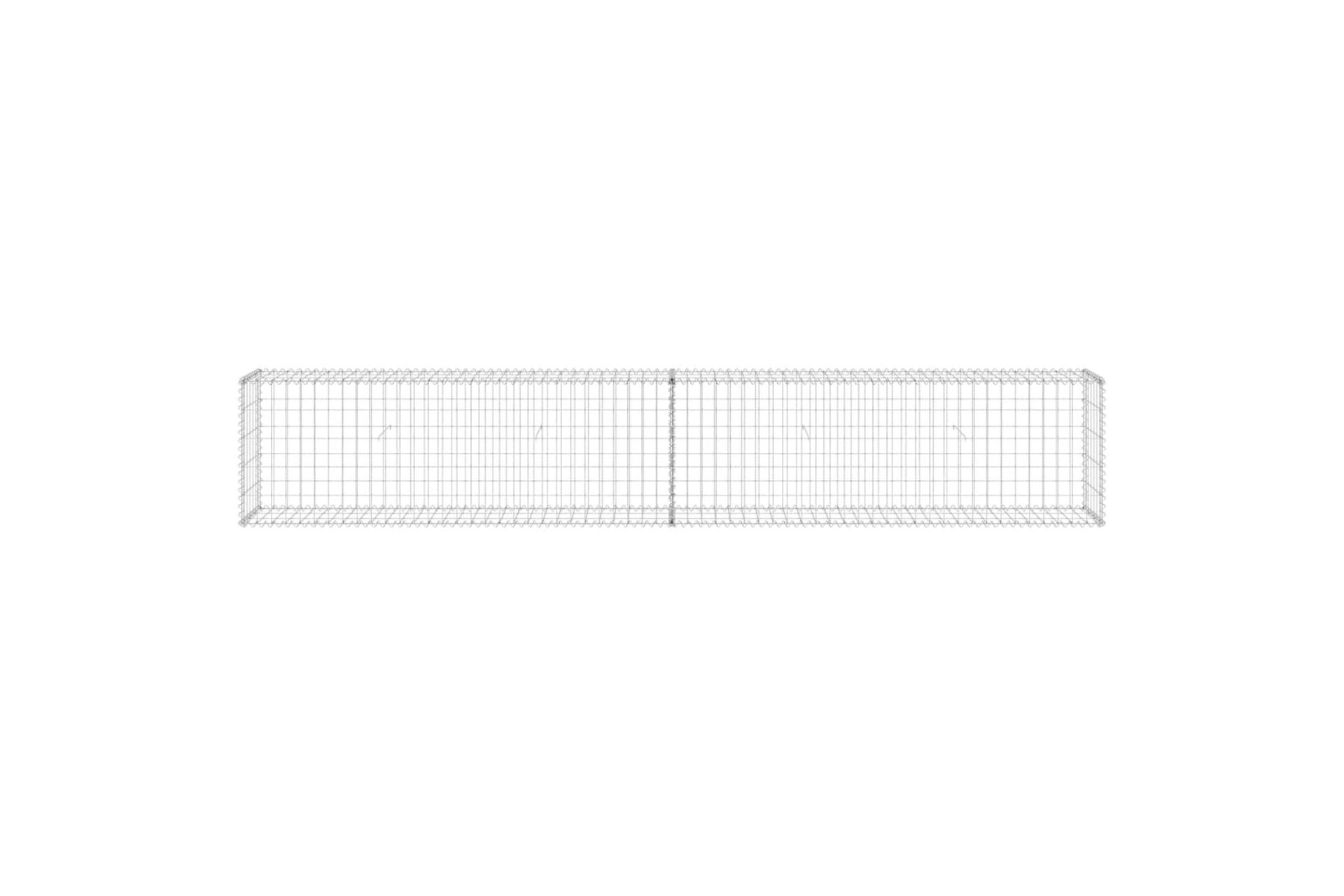 Gabion med topp- og bunndekke galvanisert stål 300x30x50 cm - Silver - Hus & oppussing - Innsynsbeskyttelse & innhegning - Mur