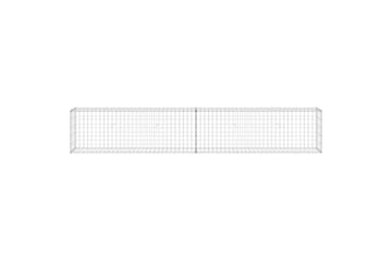 Gabion med topp- og bunndekke galvanisert stål 300x30x50 cm - Silver - Hus & oppussing - Innsynsbeskyttelse & innhegning - Mur
