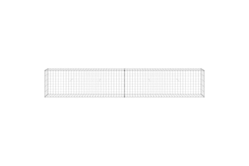 Gabion med topp- og bunndekke galvanisert stål 300x30x50 cm - Silver - Hus & oppussing - Innsynsbeskyttelse & innhegning - Mur