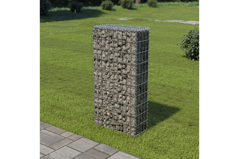 Gabion med topp- og bunndekke galvanisert stål 50x20x100 cm - Hus & oppussing - Innsynsbeskyttelse & innhegning - Mur