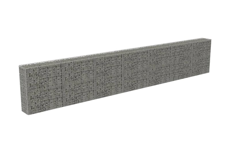 Gabion med topp- og bunndekke galvanisert stål 600x30x100 cm - Hus & oppussing - Innsynsbeskyttelse & innhegning - Mur
