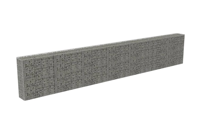 Gabion med topp- og bunndekke galvanisert stål 600x30x100 cm - Gabion