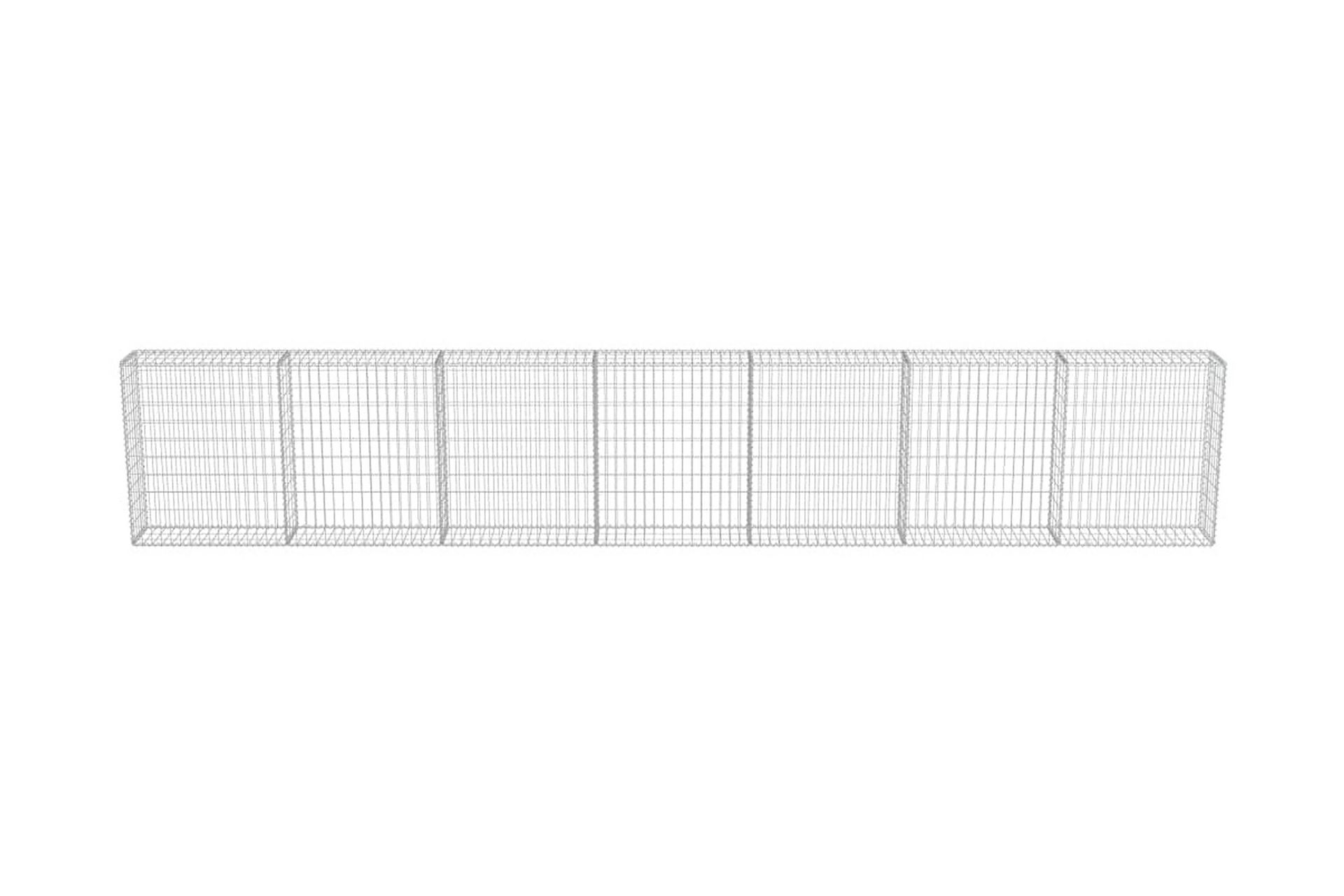 Gabion med topp- og bunndekke galvanisert stål 600x30x100 cm - Hus & oppussing - Innsynsbeskyttelse & innhegning - Mur
