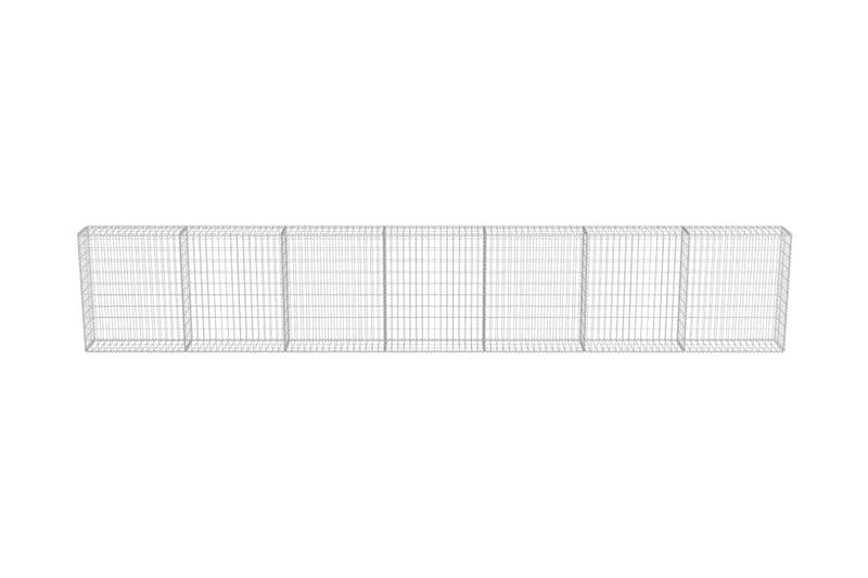 Gabion med topp- og bunndekke galvanisert stål 600x30x100 cm - Hus & oppussing - Innsynsbeskyttelse & innhegning - Mur