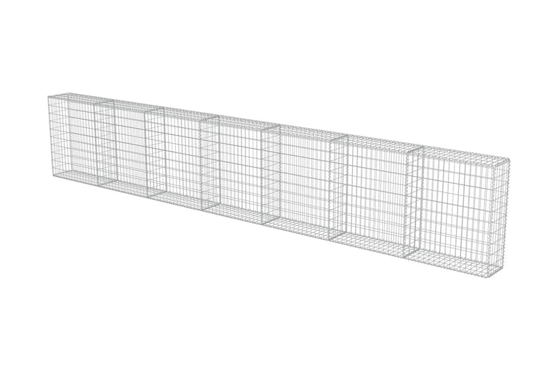 Gabion med topp- og bunndekke galvanisert stål 600x30x100 cm - Hus & oppussing - Innsynsbeskyttelse & innhegning - Mur