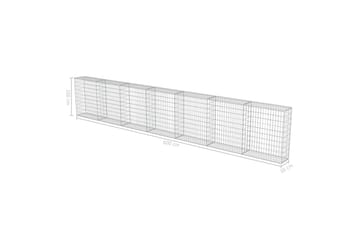 Gabion med topp- og bunndekke galvanisert stål 600x30x100 cm - Hus & oppussing - Innsynsbeskyttelse & innhegning - Mur