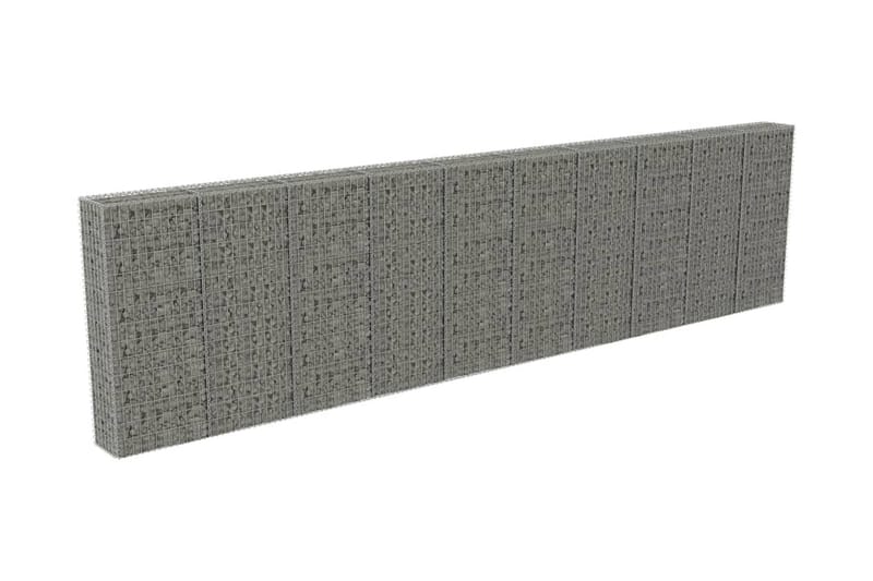 Gabion med topp- og bunndekke galvanisert stål 600x30x150 cm - Hus & oppussing - Innsynsbeskyttelse & innhegning - Mur