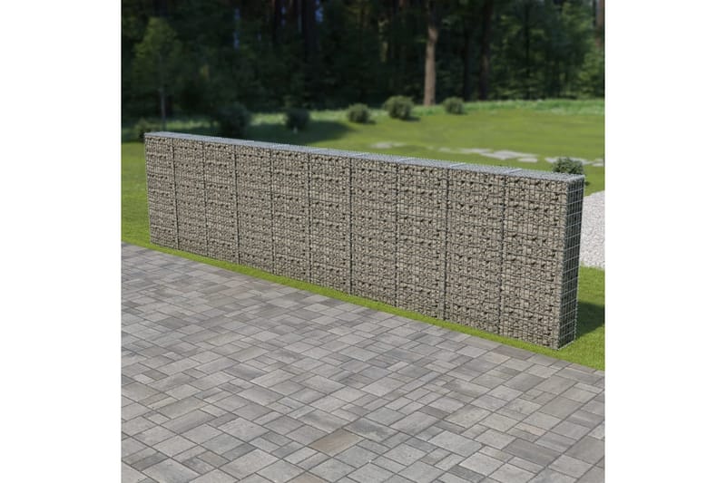 Gabion med topp- og bunndekke galvanisert stål 600x30x150 cm - Hus & oppussing - Innsynsbeskyttelse & innhegning - Mur