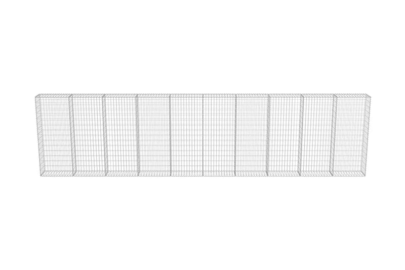 Gabion med topp- og bunndekke galvanisert stål 600x30x150 cm - Hus & oppussing - Innsynsbeskyttelse & innhegning - Mur