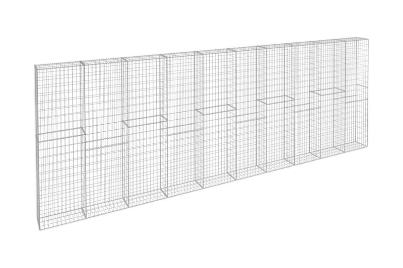 Gabion med topp- og bunndekke galvanisert stål 600x30x200 cm - Hus & oppussing - Innsynsbeskyttelse & innhegning - Mur