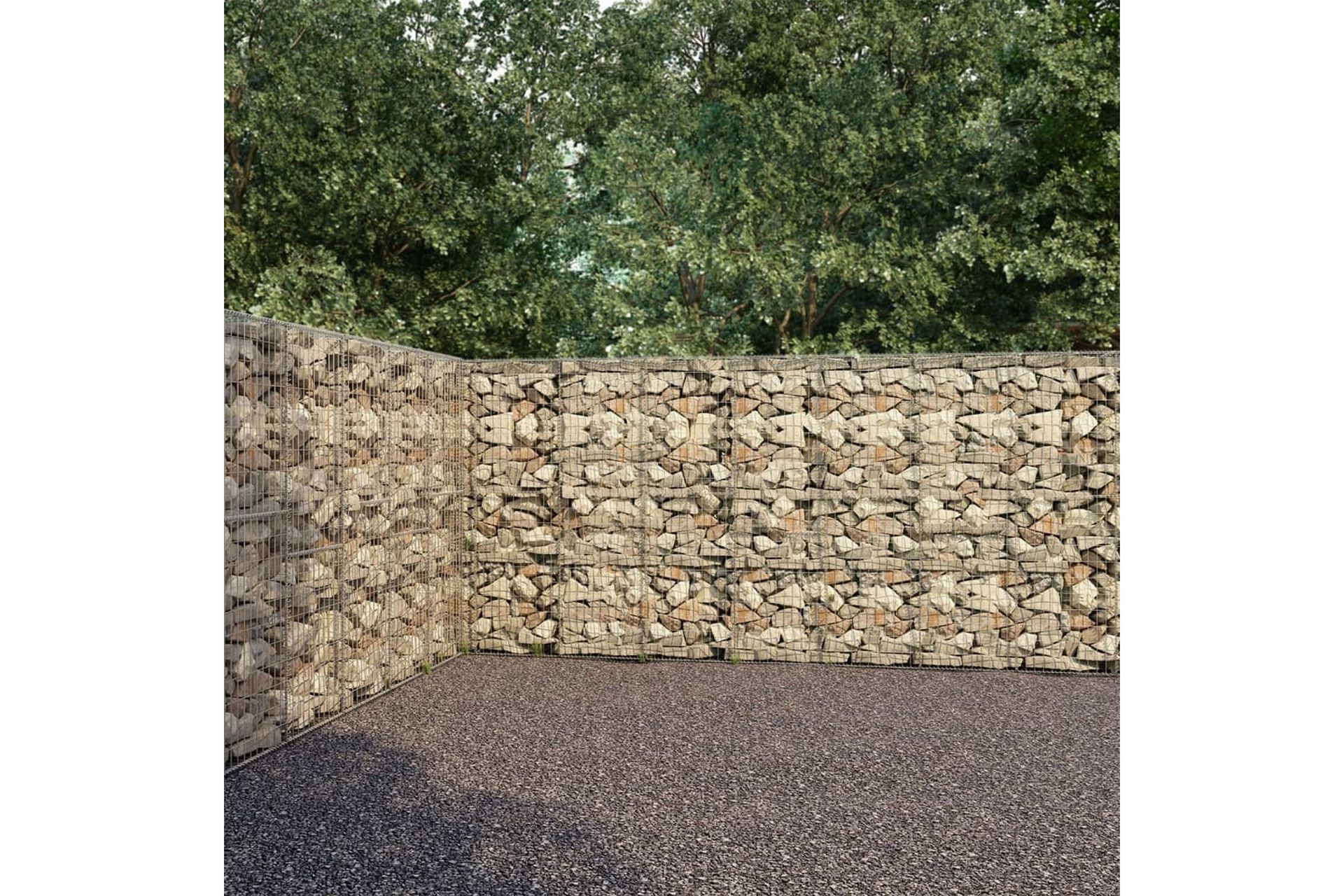 Gabion med topp- og bunndekke galvanisert stål 600x30x200 cm - Hus & oppussing - Innsynsbeskyttelse & innhegning - Mur