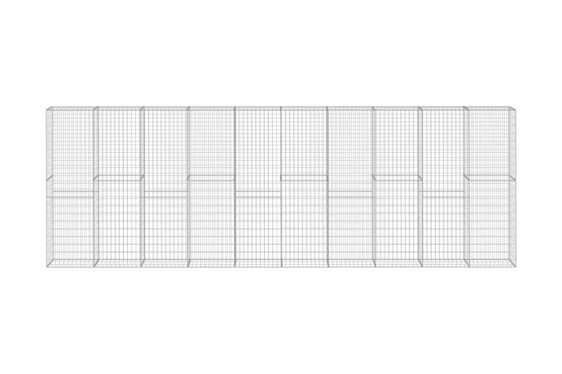 Gabion med topp- og bunndekke galvanisert stål 600x30x200 cm - Hus & oppussing - Innsynsbeskyttelse & innhegning - Mur