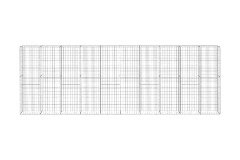 Gabion med topp- og bunndekke galvanisert stål 600x30x200 cm - Hus & oppussing - Innsynsbeskyttelse & innhegning - Mur