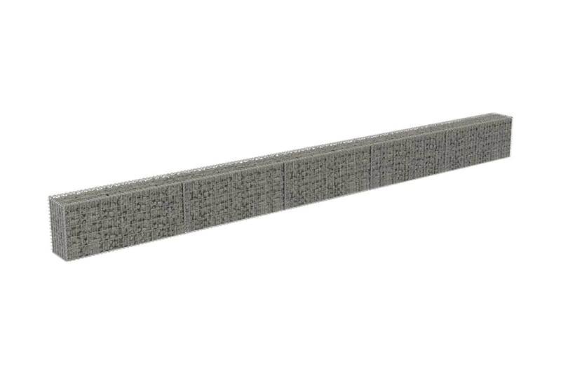 Gabion med topp- og bunndekke galvanisert stål 600x30x50 cm - Hus & oppussing - Innsynsbeskyttelse & innhegning - Mur