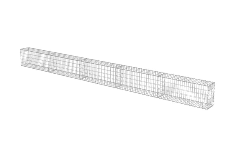 Gabion med topp- og bunndekke galvanisert stål 600x30x50 cm - Hus & oppussing - Innsynsbeskyttelse & innhegning - Mur