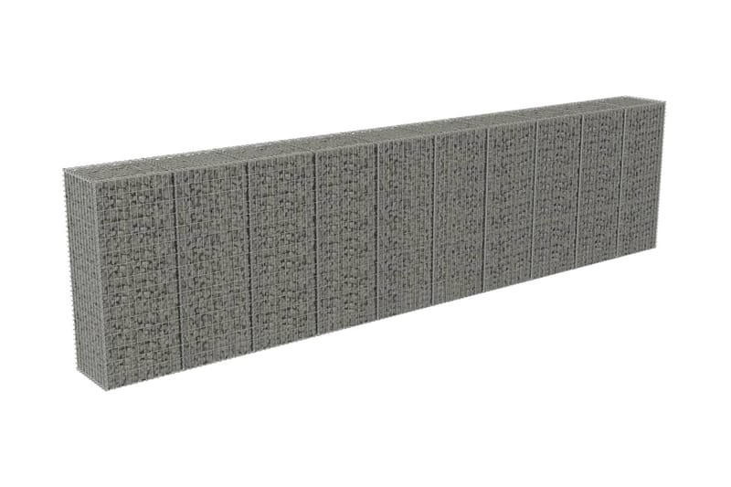 Gabion med topp- og bunndekke galvanisert stål 600x50x150 cm - Hus & oppussing - Innsynsbeskyttelse & innhegning - Mur