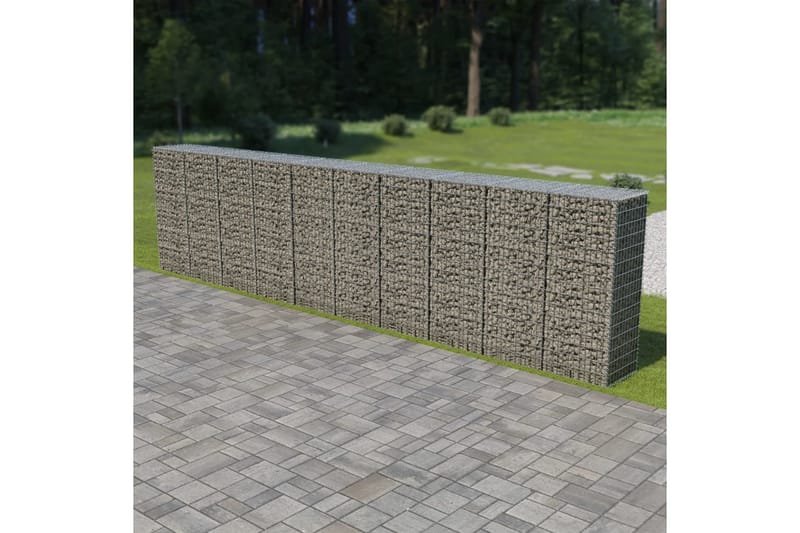 Gabion med topp- og bunndekke galvanisert stål 600x50x150 cm - Hus & oppussing - Innsynsbeskyttelse & innhegning - Mur