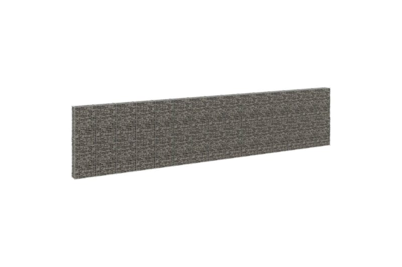 Gabion med topp- og bunndekke galvanisert stål 900x30x200 cm - Silver - Hus & oppussing - Innsynsbeskyttelse & innhegning - Mur