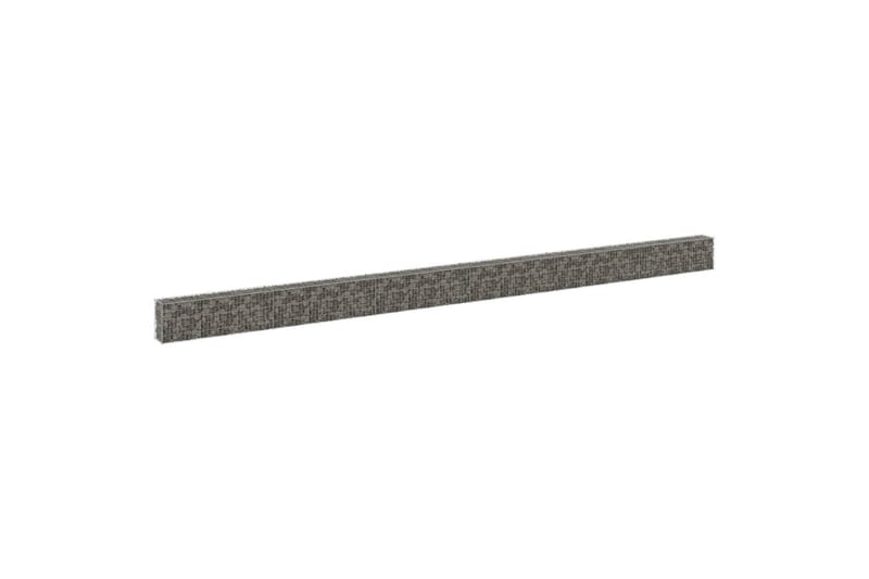 Gabion med topp- og bunndekke galvanisert stål 900x30x50 cm - Silver - Hus & oppussing - Innsynsbeskyttelse & innhegning - Mur