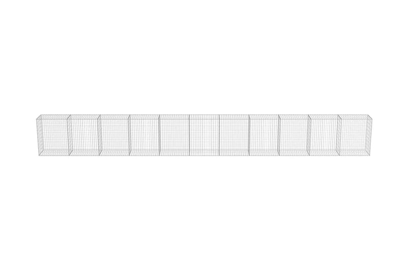 Gabion med topp- og bunndekke galvanisert stål 900x50x100 cm - Hus & oppussing - Innsynsbeskyttelse & innhegning - Mur