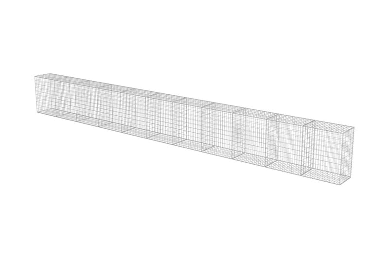 Gabion med topp- og bunndekke galvanisert stål 900x50x100 cm - Hus & oppussing - Innsynsbeskyttelse & innhegning - Mur