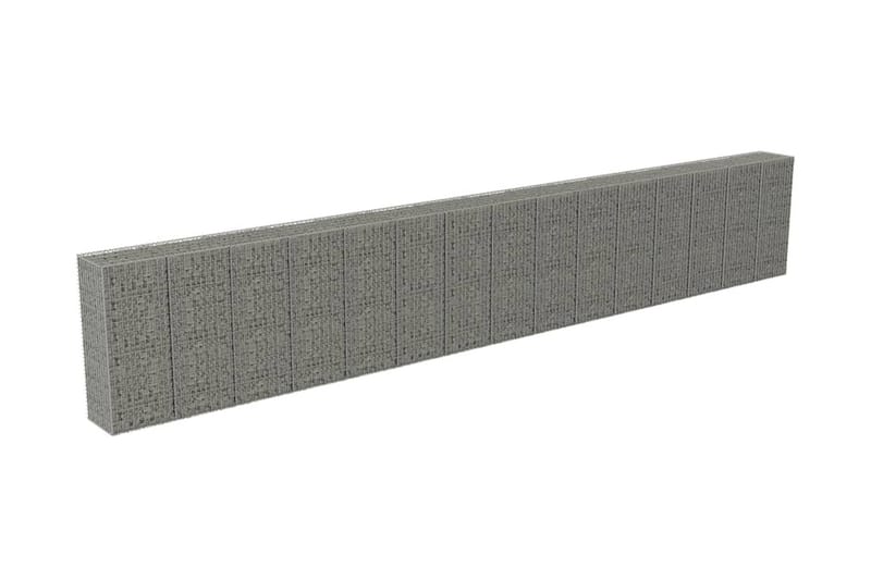 Gabion med topp- og bunndekke galvanisert stål 900x50x150 cm - Hus & oppussing - Innsynsbeskyttelse & innhegning - Mur