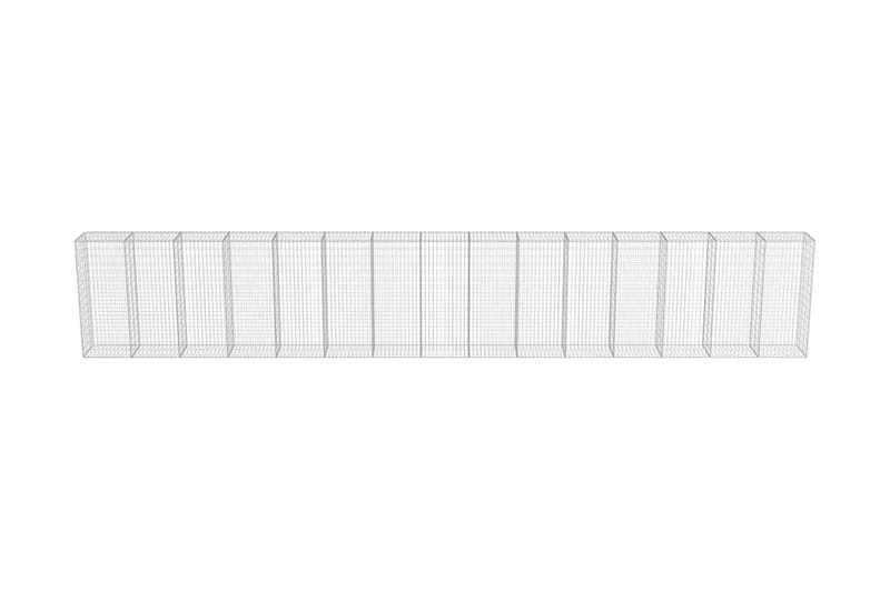 Gabion med topp- og bunndekke galvanisert stål 900x50x150 cm - Hus & oppussing - Innsynsbeskyttelse & innhegning - Mur