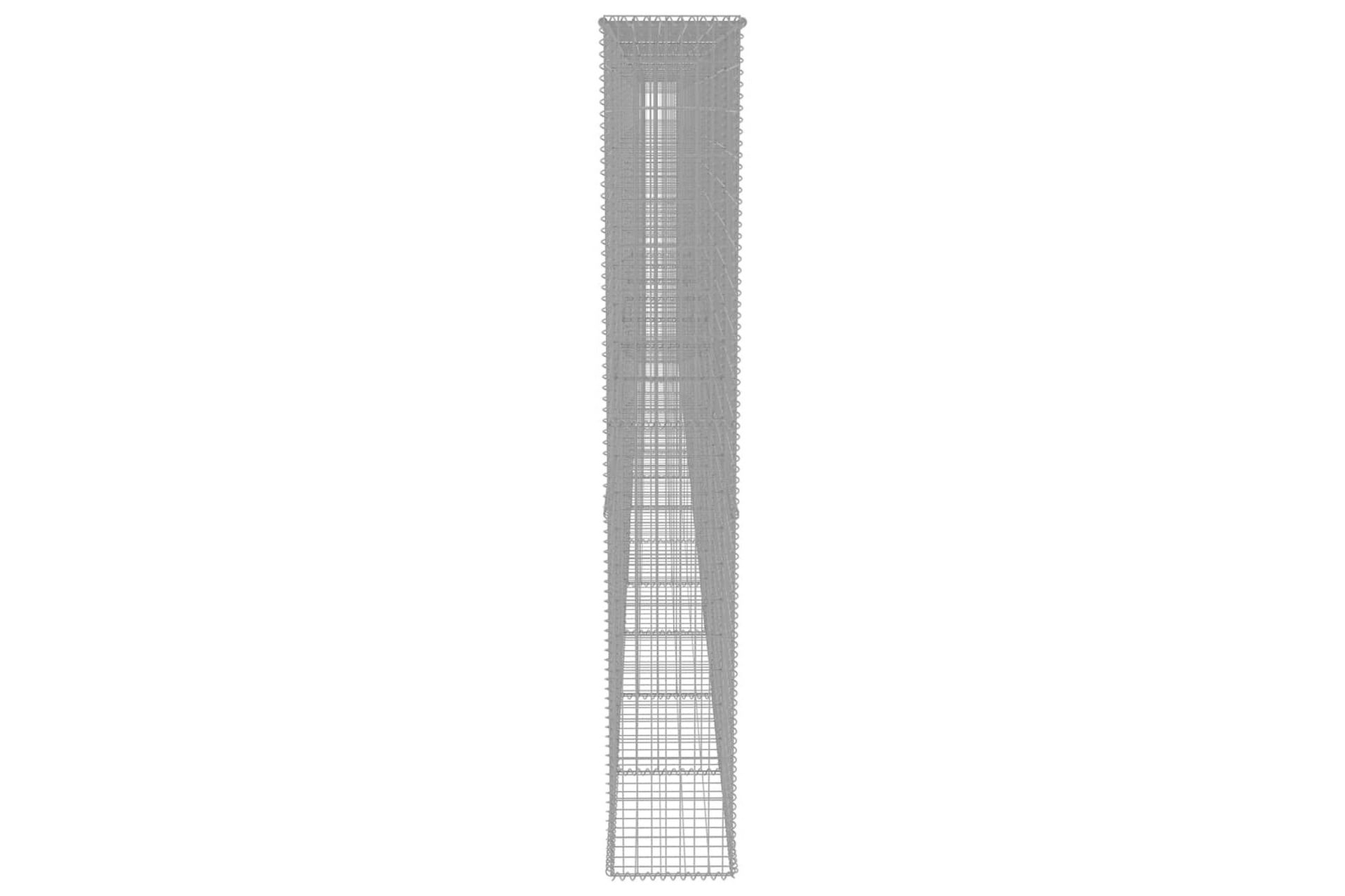 Gabion med topp- og bunndekke galvanisert stål 900x50x200 cm - Hus & oppussing - Innsynsbeskyttelse & innhegning - Mur