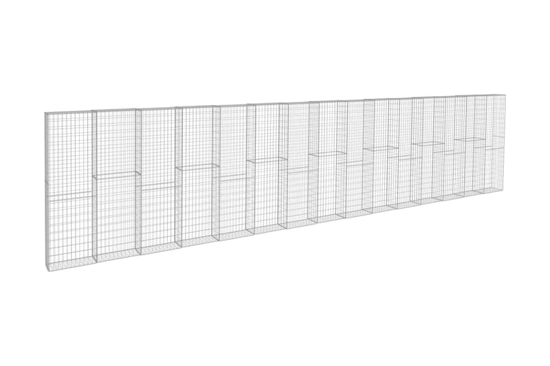 Gabion med topp- og bunndekke galvanisert stål 900x50x200 cm - Hus & oppussing - Innsynsbeskyttelse & innhegning - Mur