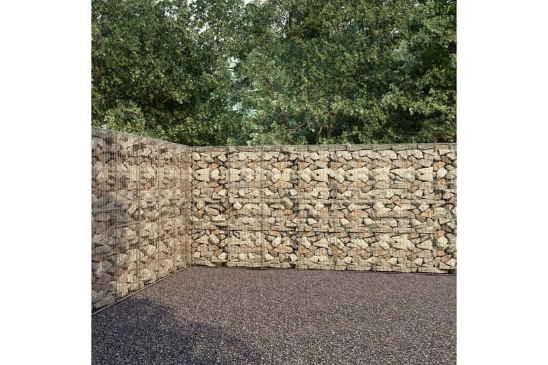 Gabion med topp- og bunndekke galvanisert stål 900x50x200 cm - Hus & oppussing - Innsynsbeskyttelse & innhegning - Mur
