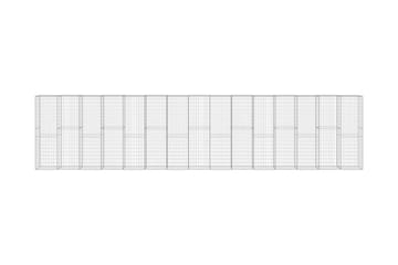 Gabion med topp- og bunndekke galvanisert stål 900x50x200 cm - Hus & oppussing - Innsynsbeskyttelse & innhegning - Mur
