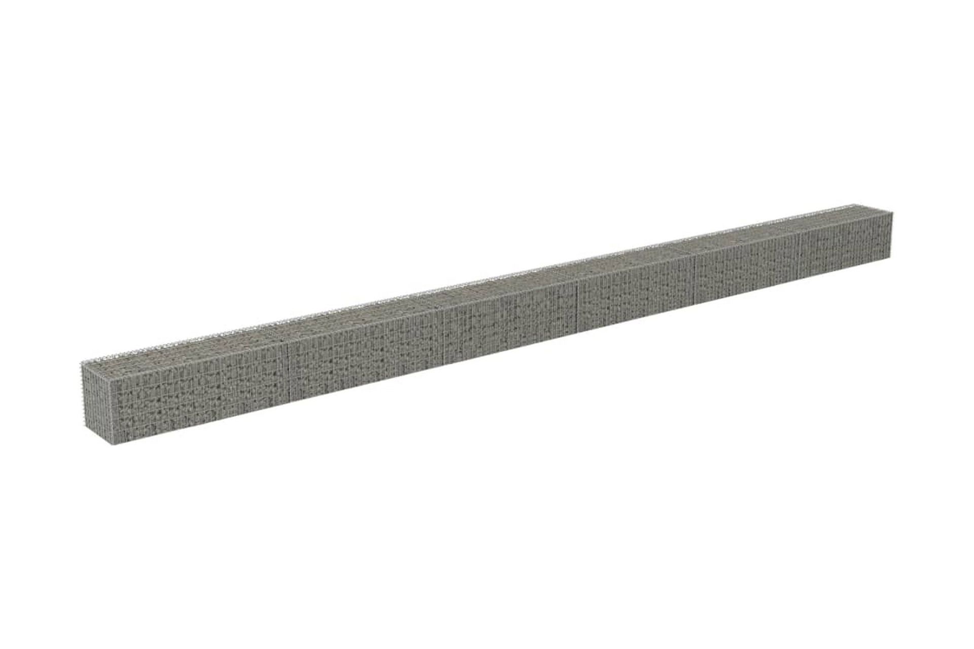 Gabion med topp- og bunndekke galvanisert stål 900x50x50 cm - Hus & oppussing - Innsynsbeskyttelse & innhegning - Mur