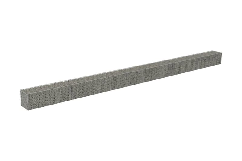 Gabion med topp- og bunndekke galvanisert stål 900x50x50 cm - Hus & oppussing - Innsynsbeskyttelse & innhegning - Mur
