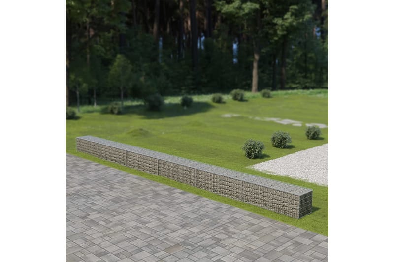 Gabion med topp- og bunndekke galvanisert stål 900x50x50 cm - Hus & oppussing - Innsynsbeskyttelse & innhegning - Mur