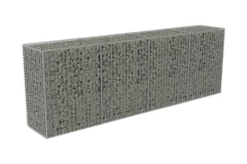 Gabion med topp- og bunnlokk galvanisert stål 300x50x100 cm - Hus & oppussing - Innsynsbeskyttelse & innhegning - Mur