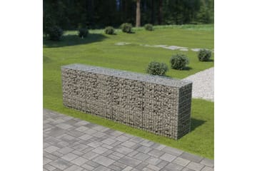 Gabion med topp- og bunnlokk galvanisert stål 300x50x100 cm - Hus & oppussing - Innsynsbeskyttelse & innhegning - Mur