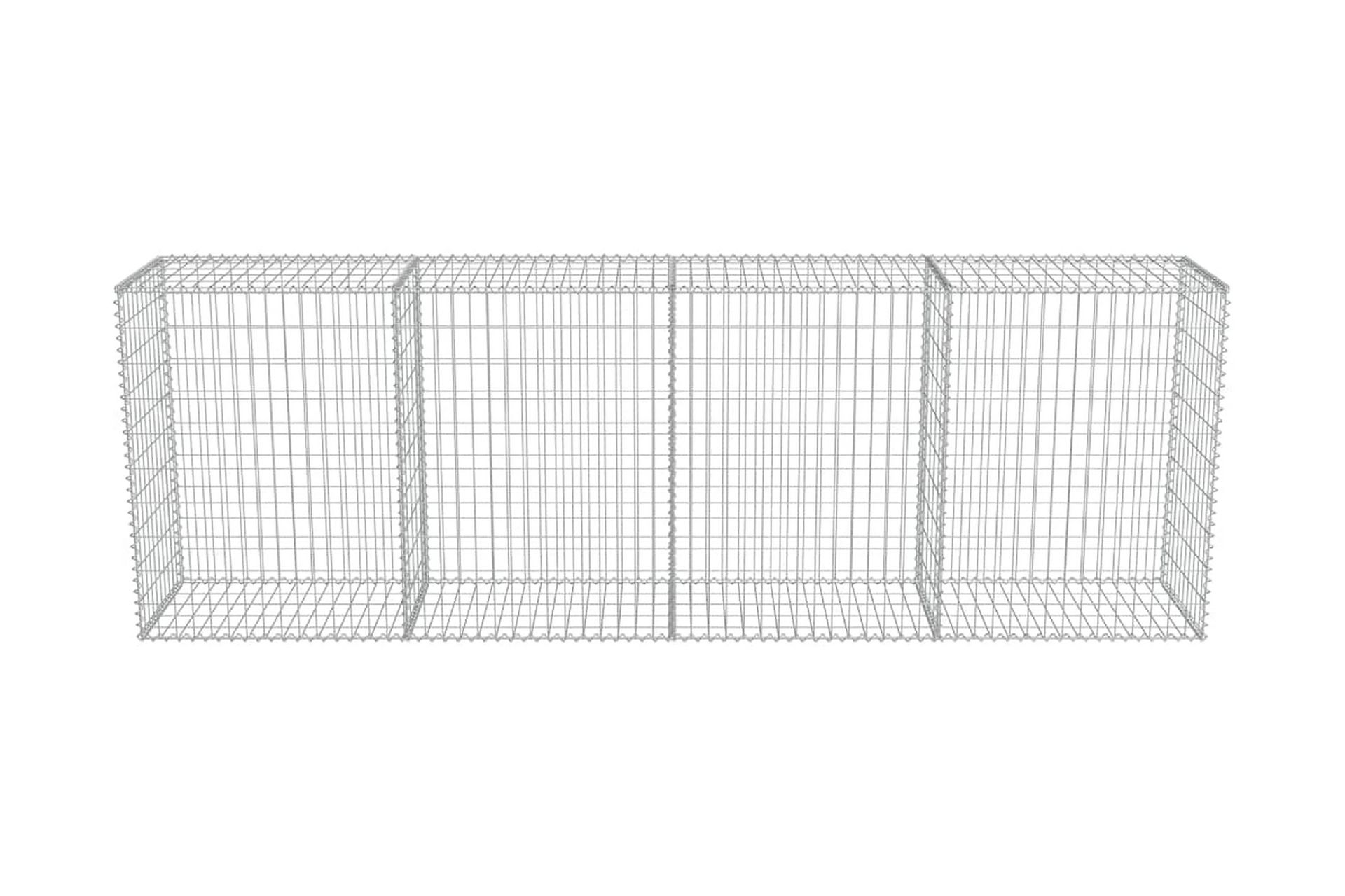 Gabion med topp- og bunnlokk galvanisert stål 300x50x100 cm - Hus & oppussing - Innsynsbeskyttelse & innhegning - Mur