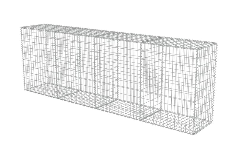 Gabion med topp- og bunnlokk galvanisert stål 300x50x100 cm - Hus & oppussing - Innsynsbeskyttelse & innhegning - Mur